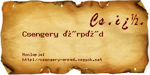 Csengery Árpád névjegykártya